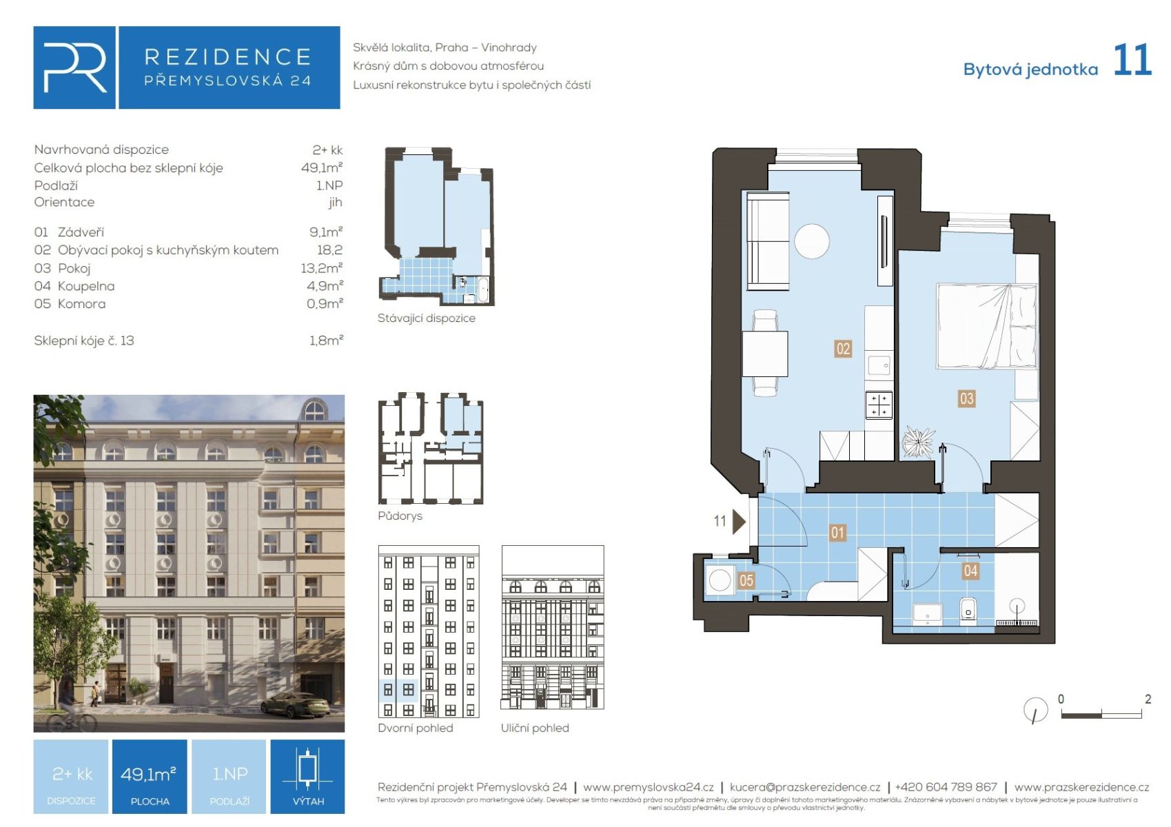 Prodej bytu 2+kk 49 m², Praha – náhled fotky 10