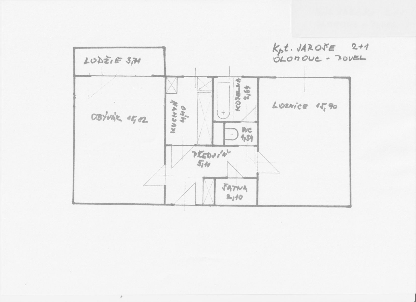 Prodej bytu 2+1 51 m²