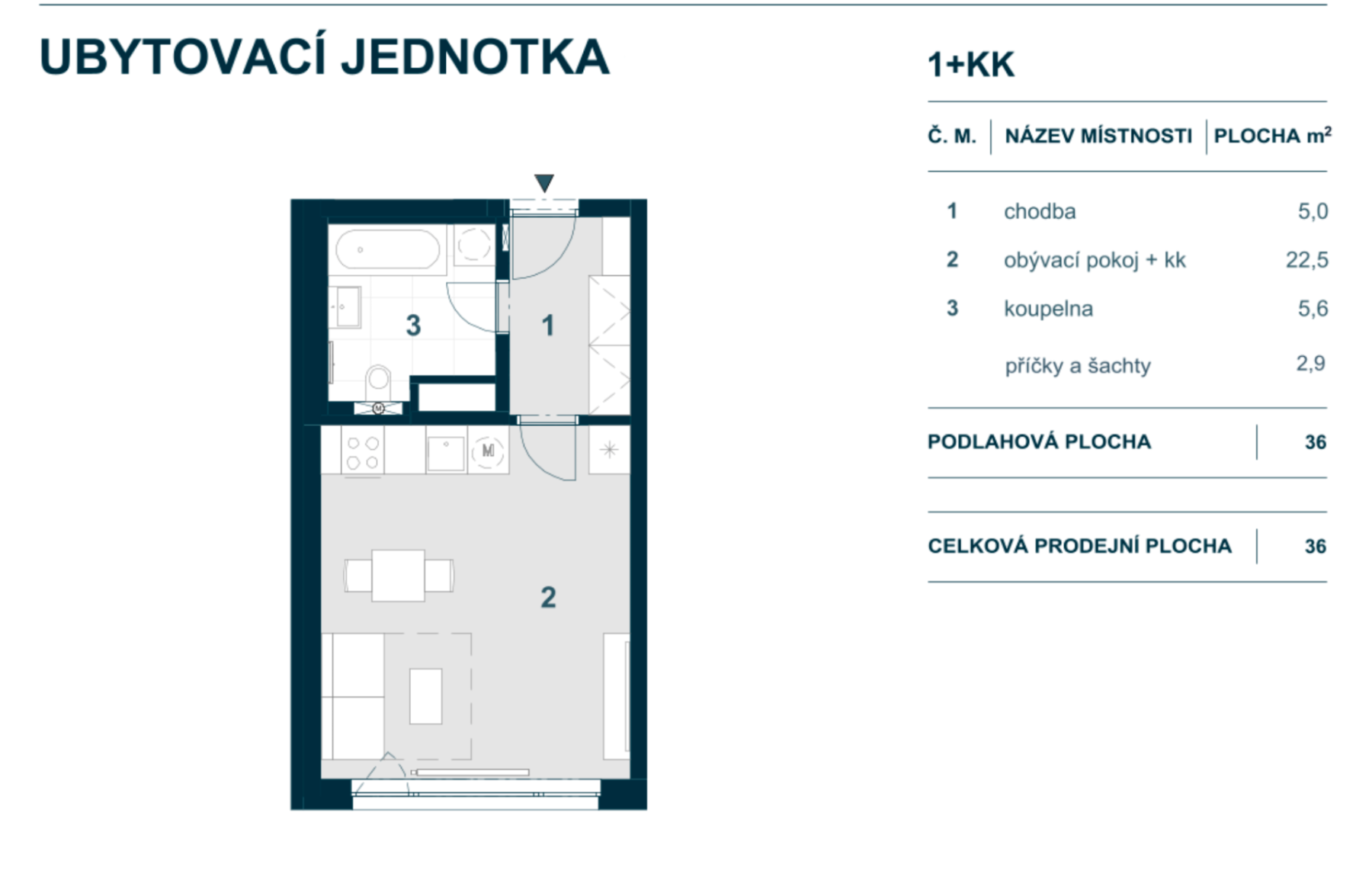 Prodej bytu 1+kk 36 m²