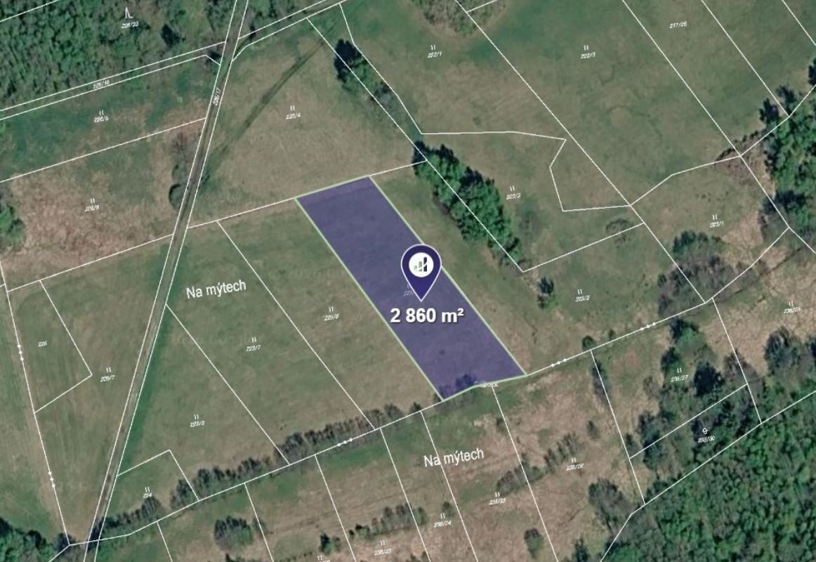 Prodej pozemku 2.860 m²