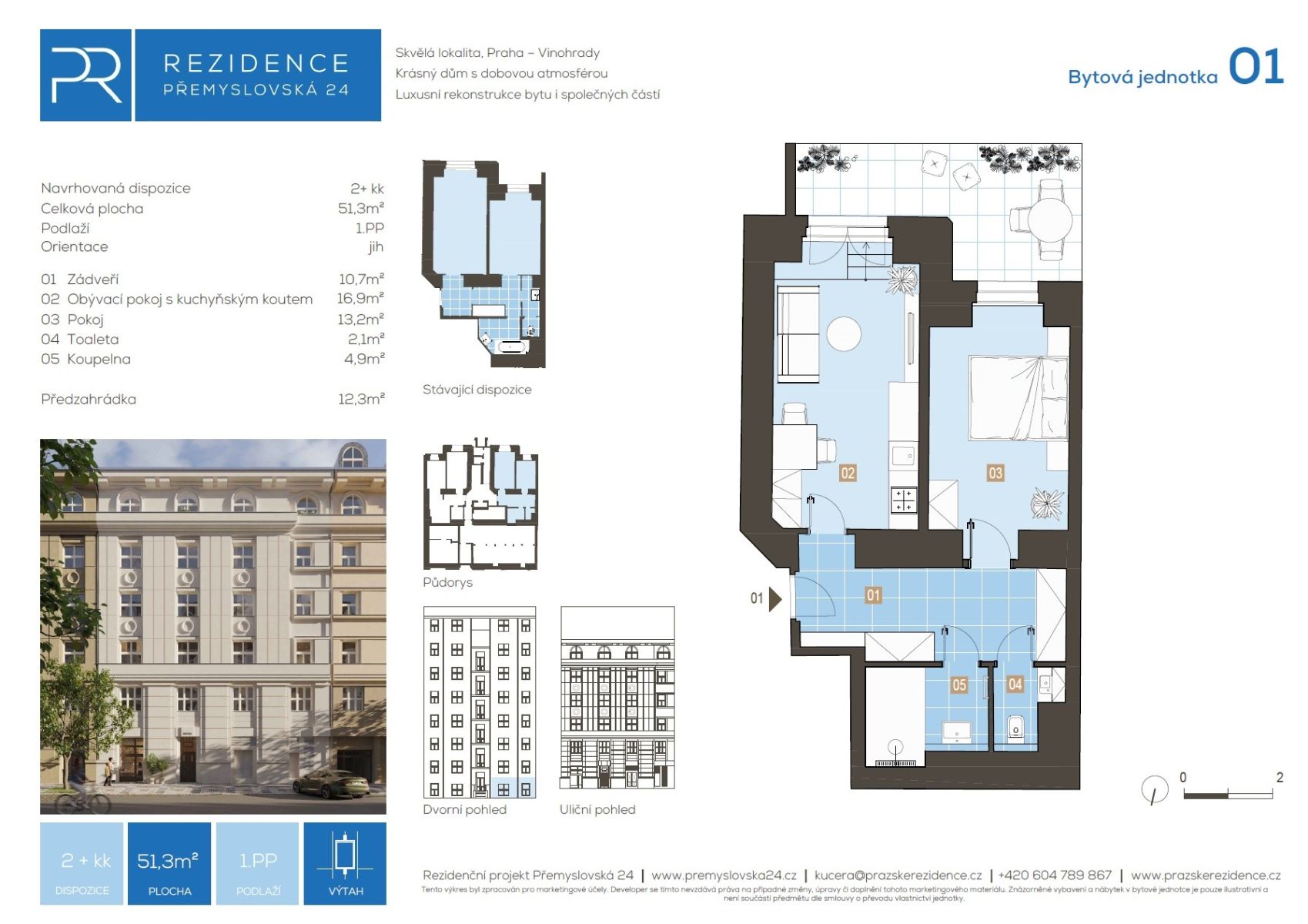Prodej bytu 2+kk 51 m², Praha – náhled fotky 9
