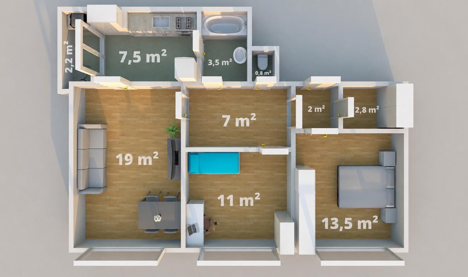 Prodej bytu 3+1 69 m²