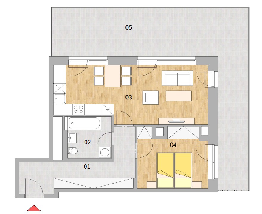 Pronájem bytu 2+kk 56 m² — photo 4