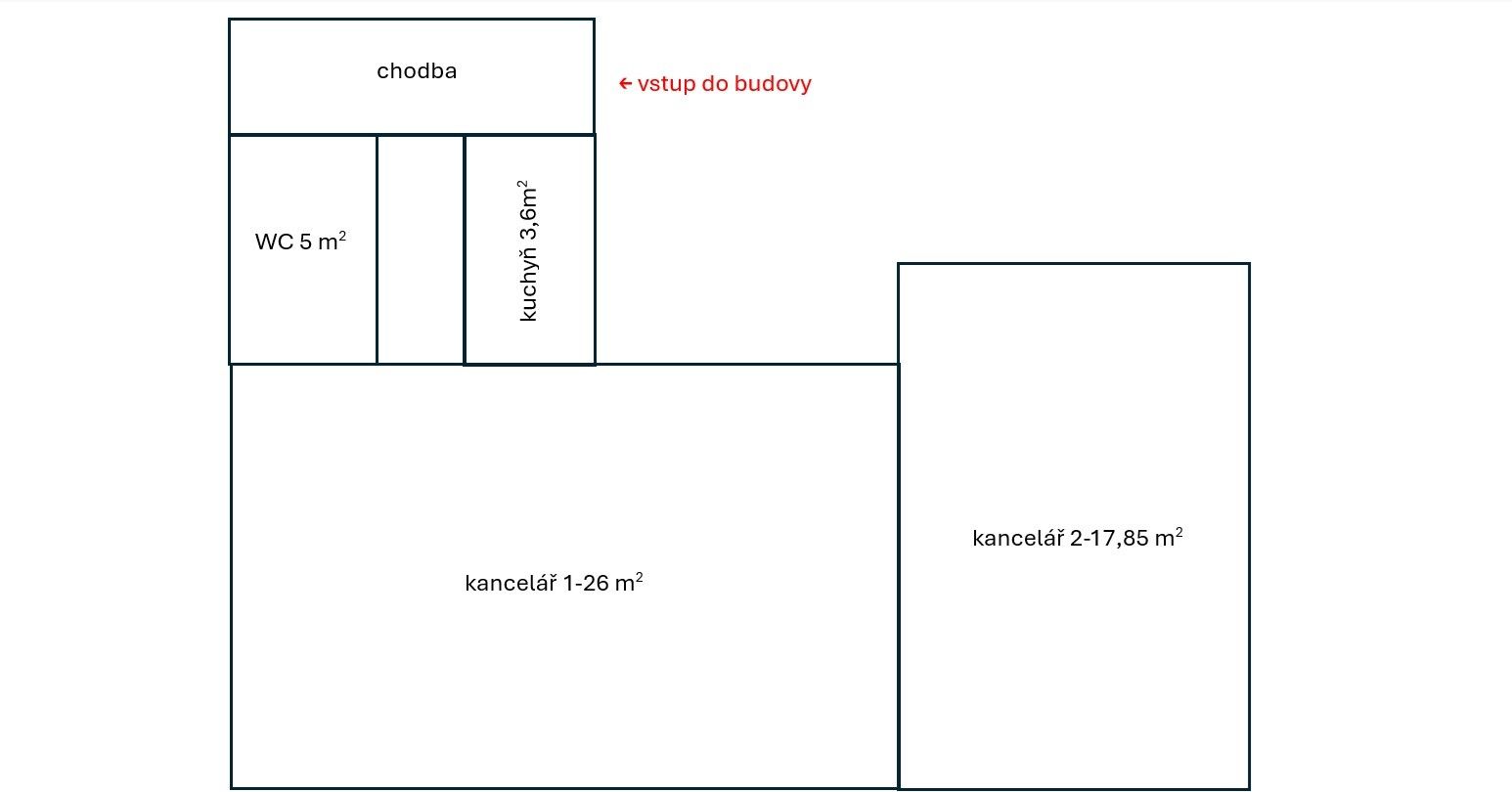 Pronájem kanceláře 60 m²
