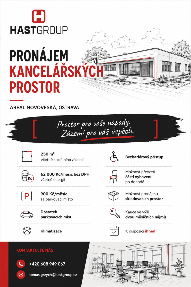 Pronájem kanceláře 250 m²