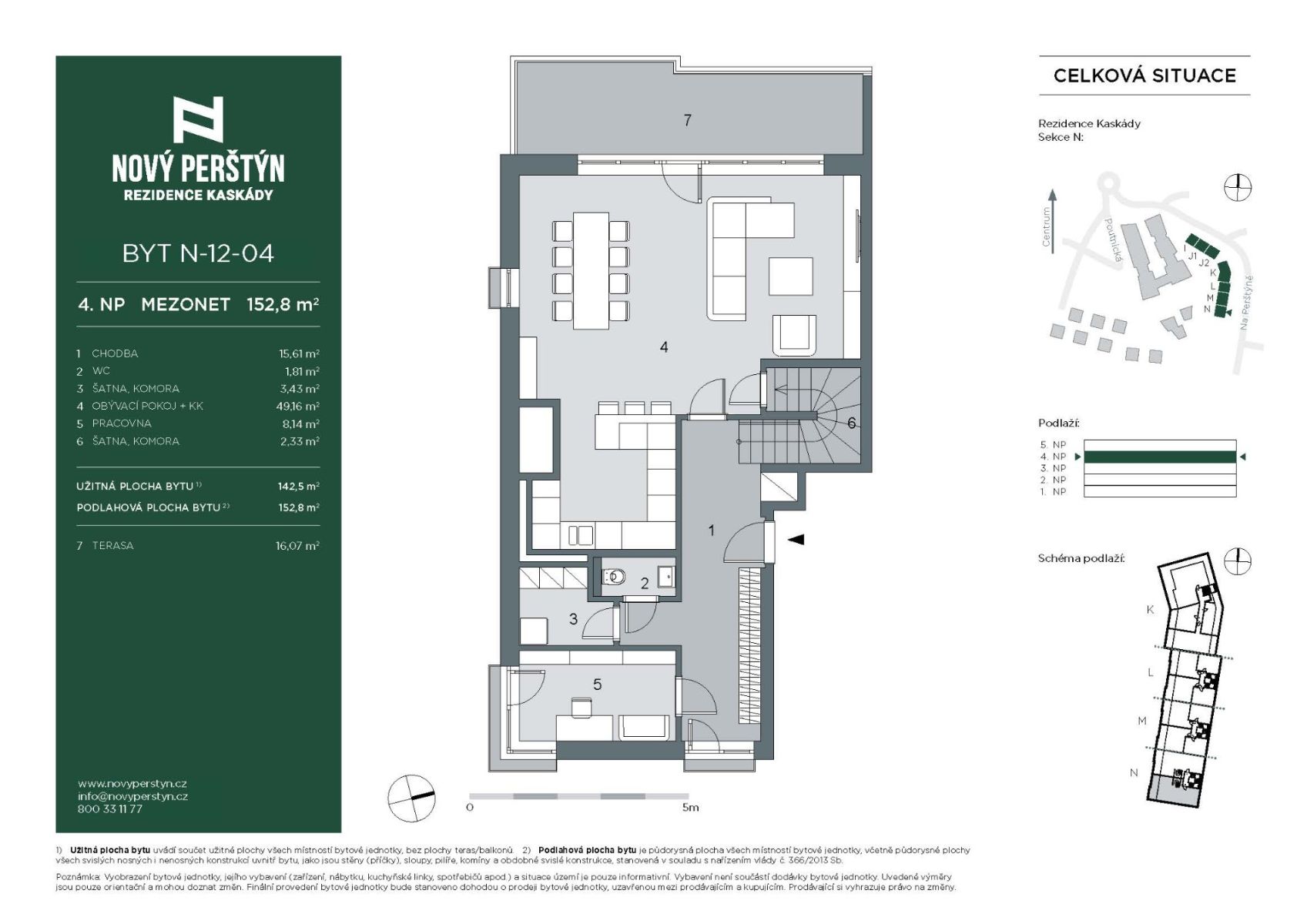 Pronájem bytu 5+kk 153 m²