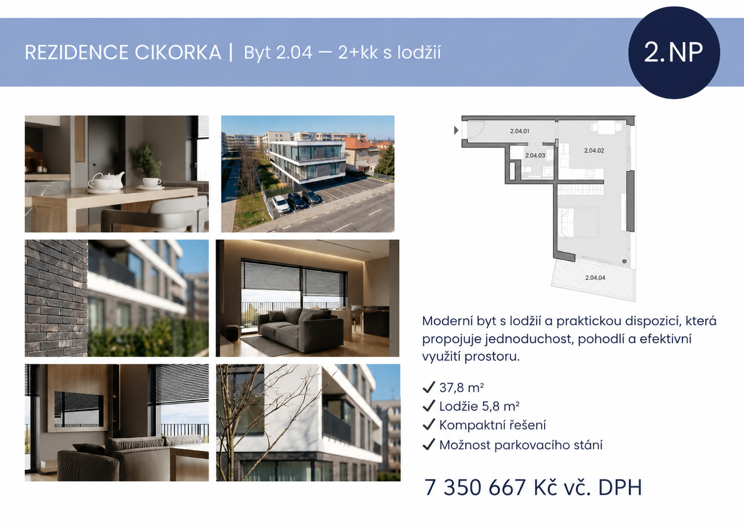 Prodej bytu 2+kk 38 m² — photo 2