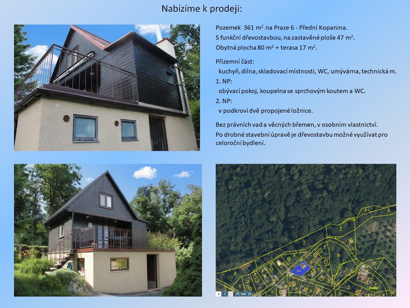 Prodej chaty, chalupy 80 m², pozemek 361 m²