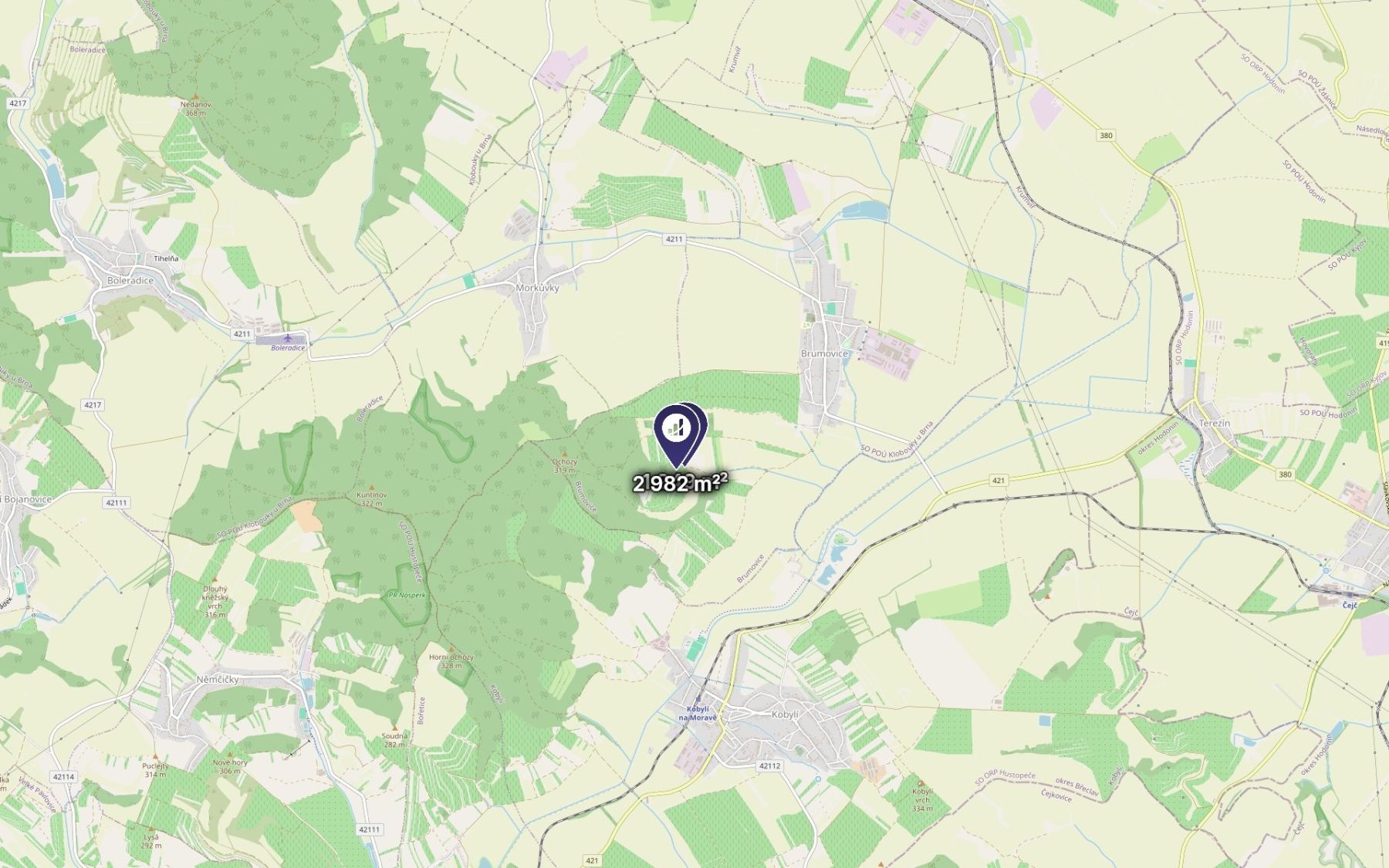 Prodej pozemku, Brumovice – náhled fotky 3