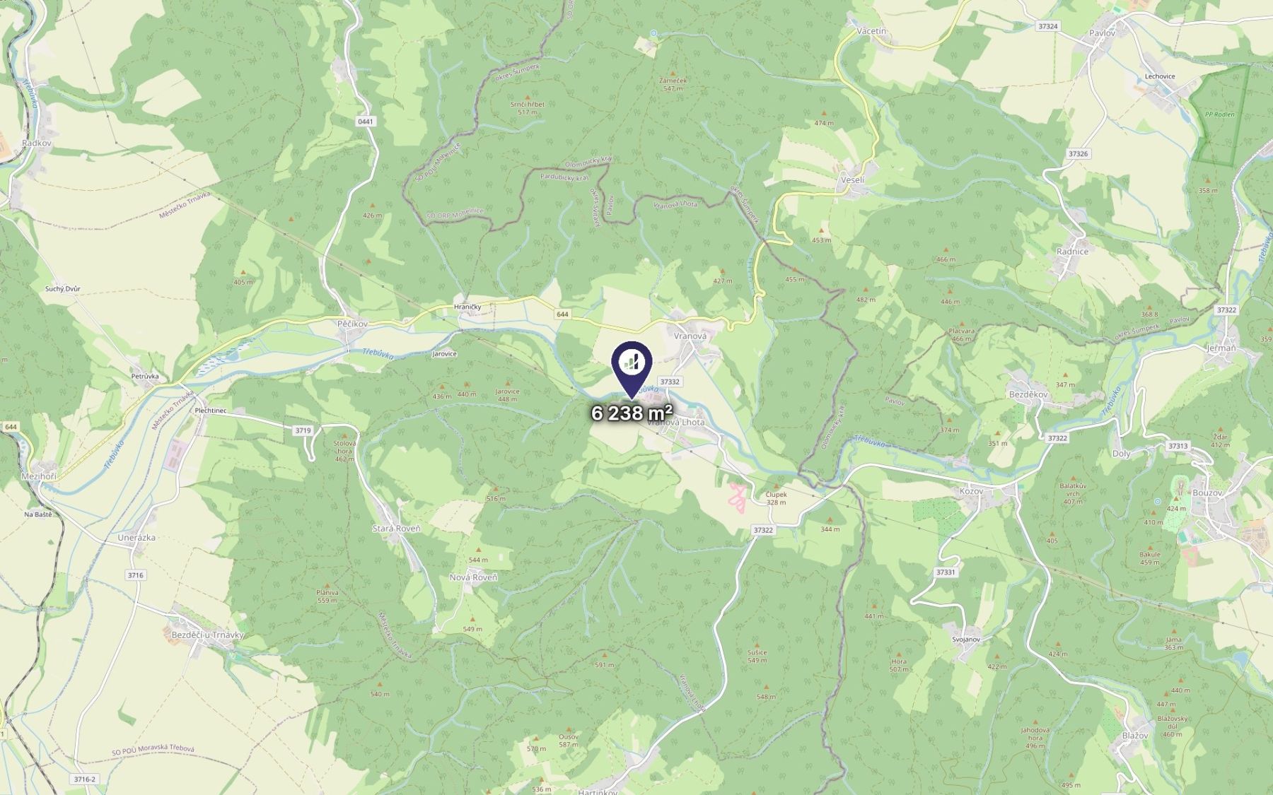 Prodej pozemku, Vranová Lhota – náhled fotky 3