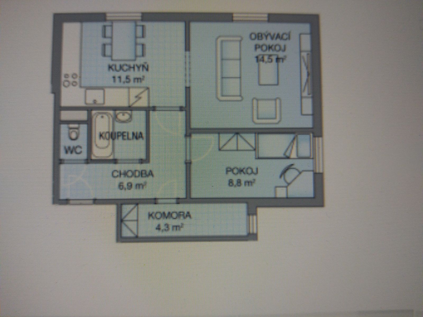 Prodej bytu 2+1 52 m²