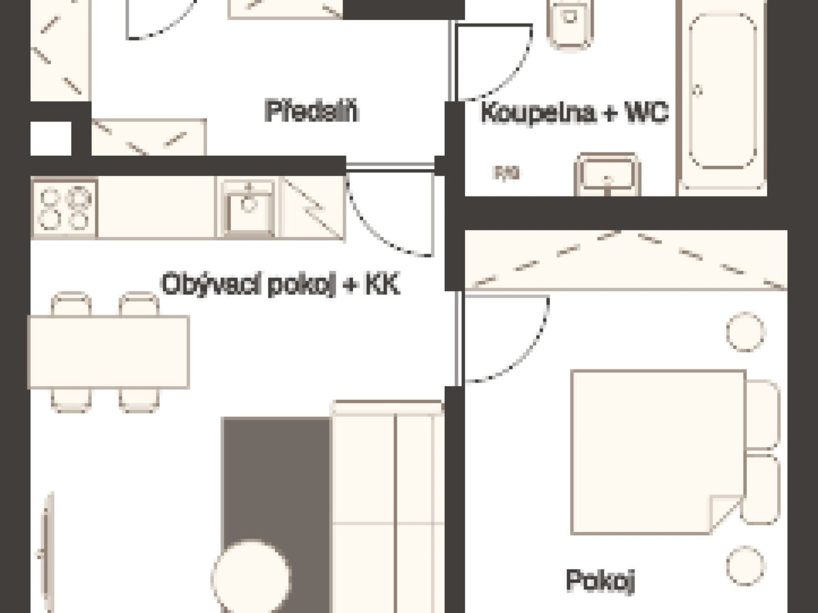 Pronájem bytu 2+kk, 43 m² (11 z 11)