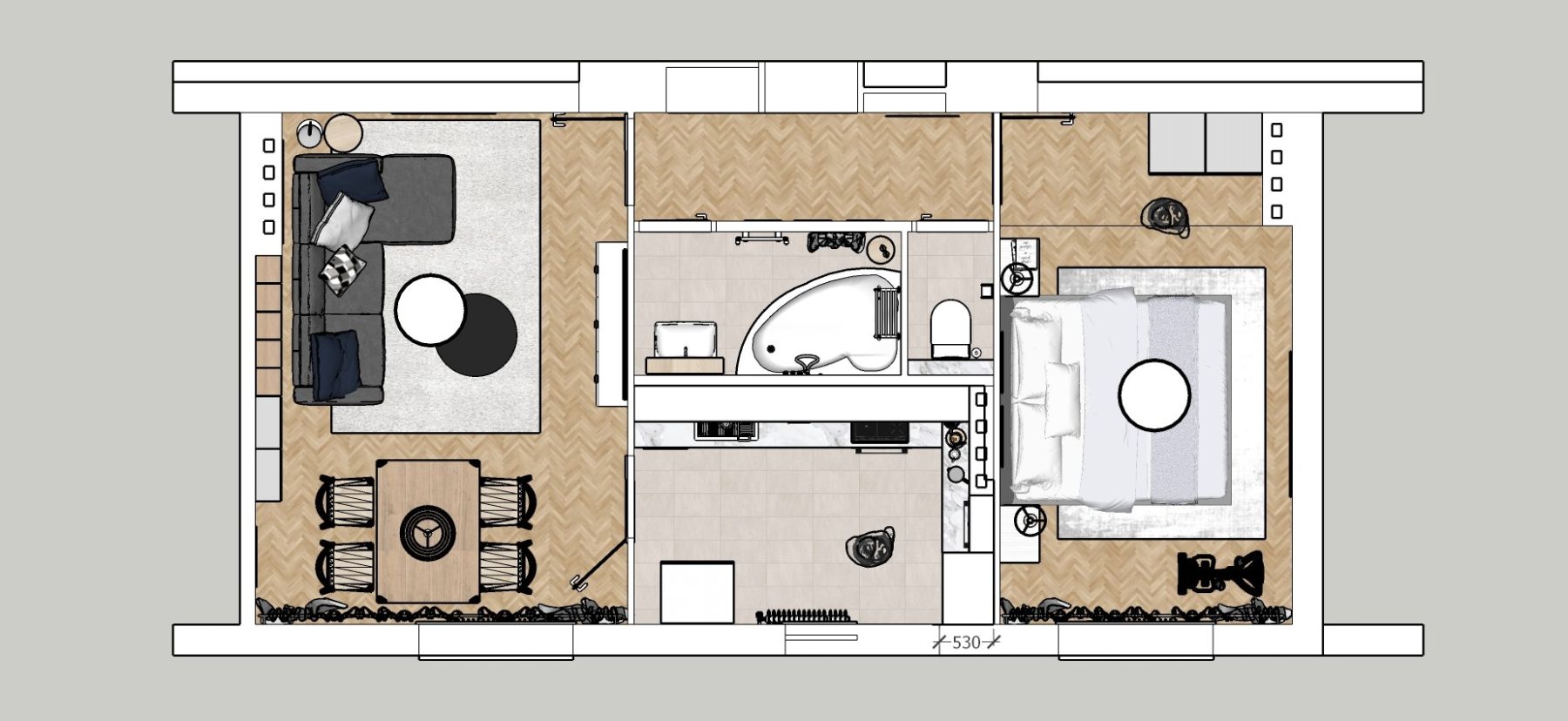 Pronájem bytu 2+1 56 m²