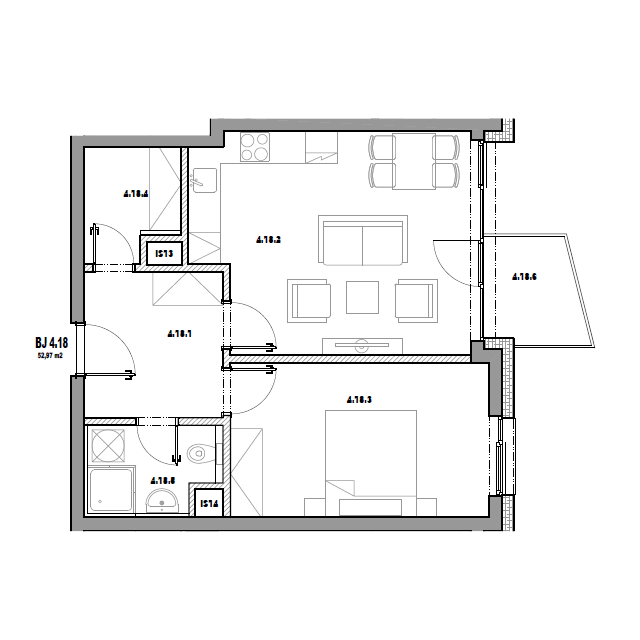 Prodej bytu 2+kk 53 m², Praha – náhled fotky 9