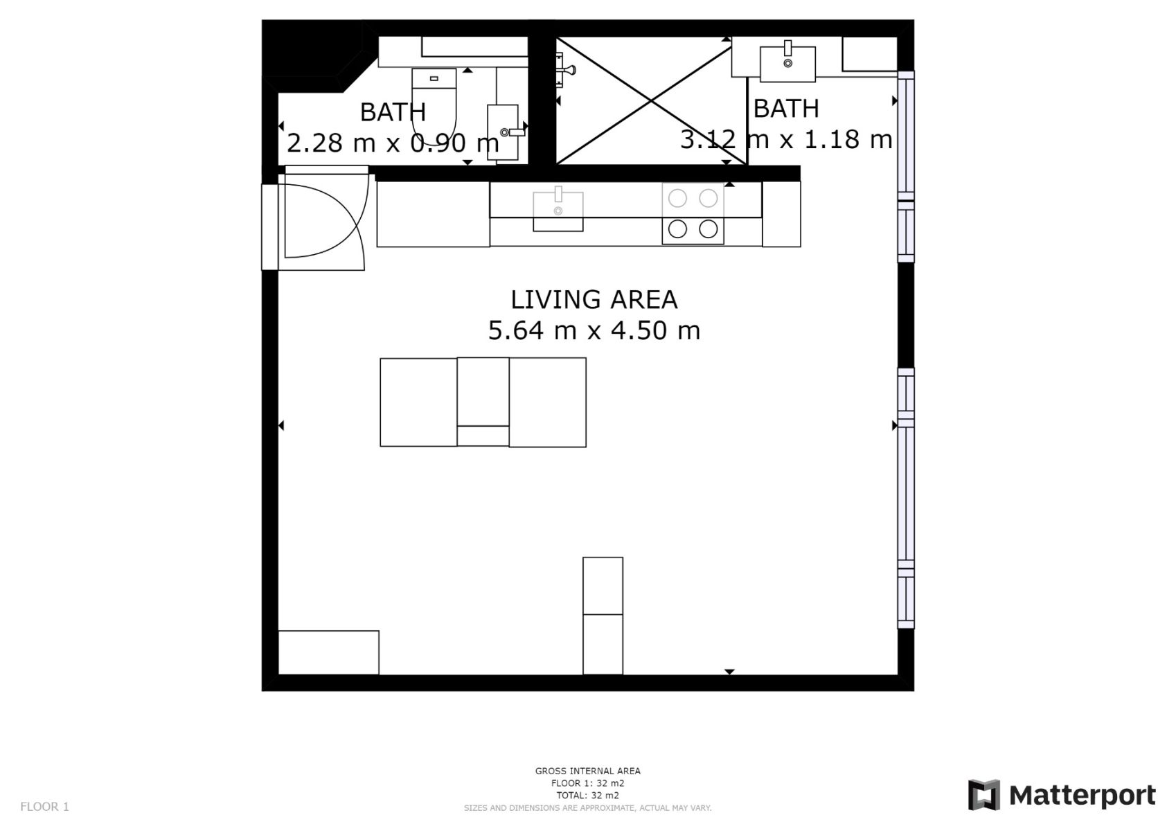 Pronájem bytu 1+kk 31 m², Praha – náhled fotky 10