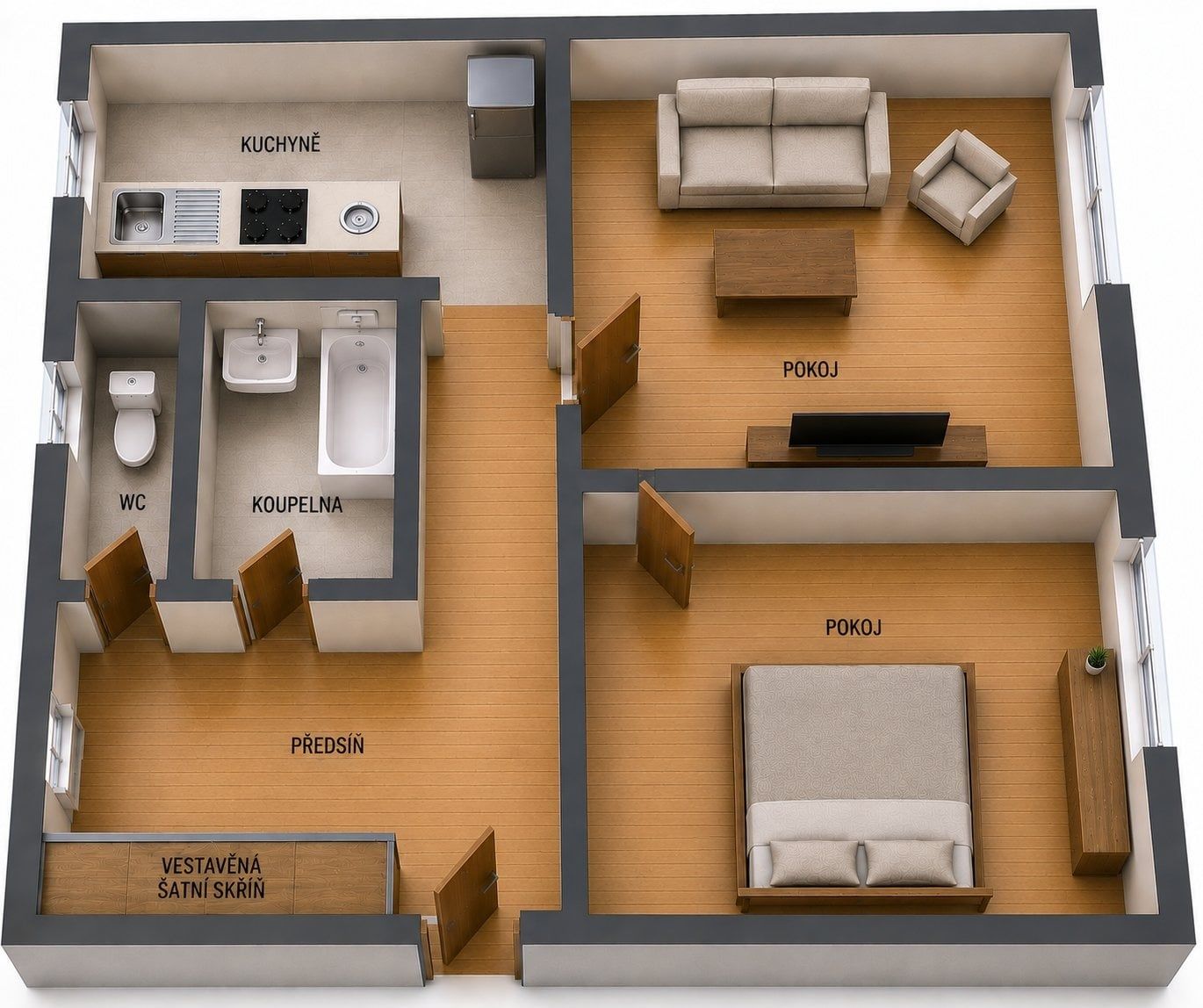 Pronájem bytu 2+1 53 m², Praha – náhled fotky 15