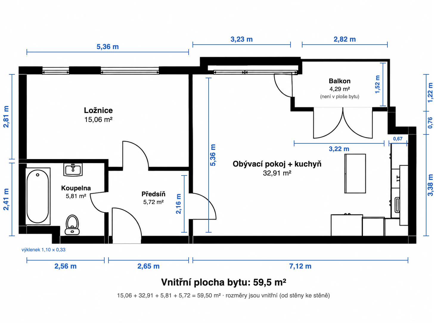 Prodej bytu 2+kk 59 m², Praha – náhled fotky 10