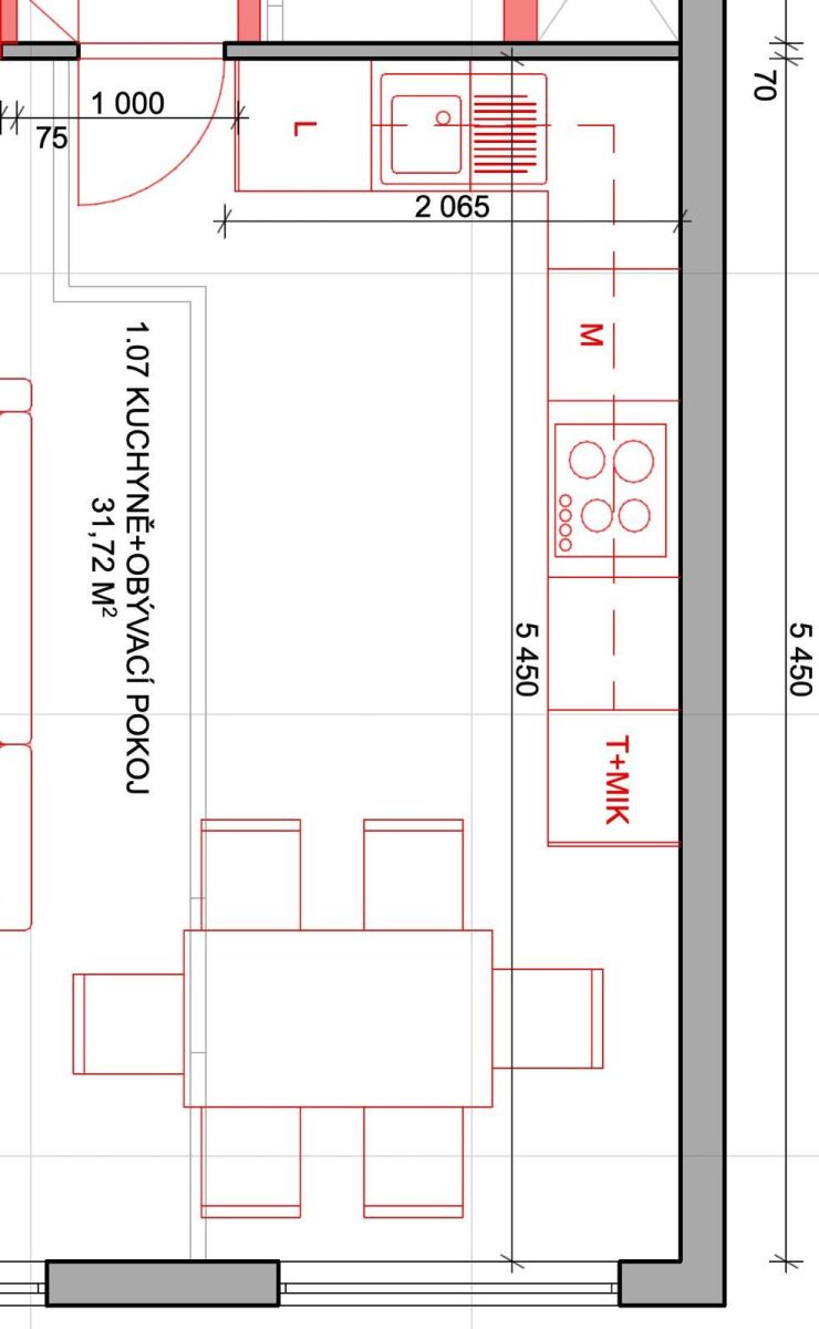 2-bed apartment, 74 m²