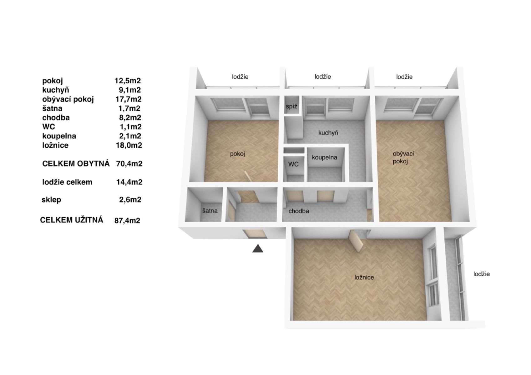 Prodej bytu 3+1 87 m², Kladno – náhled fotky 19