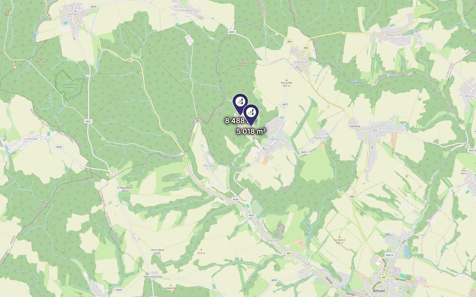 Prodej pozemku, Slatina – náhled fotky 3