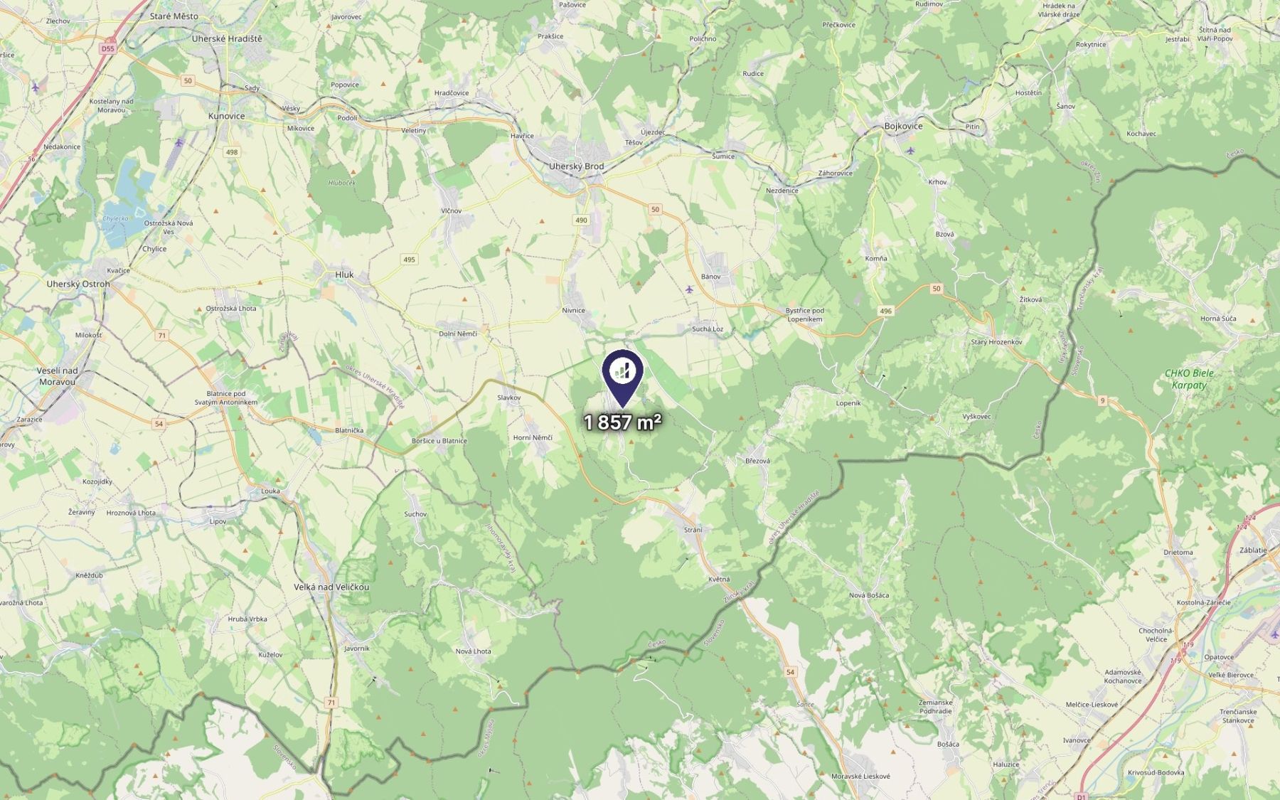 Prodej pozemku, Korytná – náhled fotky 3