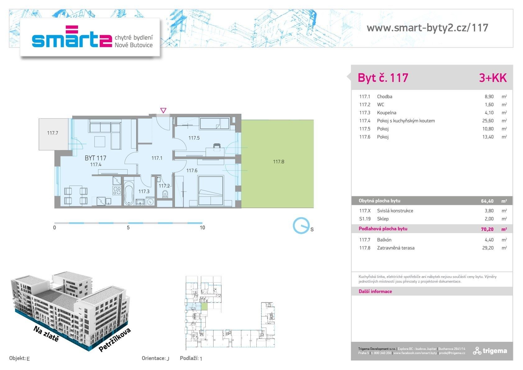 Pronájem bytu 3+kk 70 m², Praha – náhled fotky 13