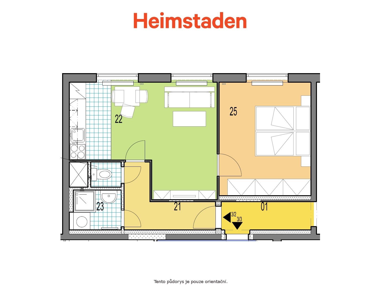 Pronájem bytu 2+kk 37 m², Frýdek-Místek – náhled fotky 7
