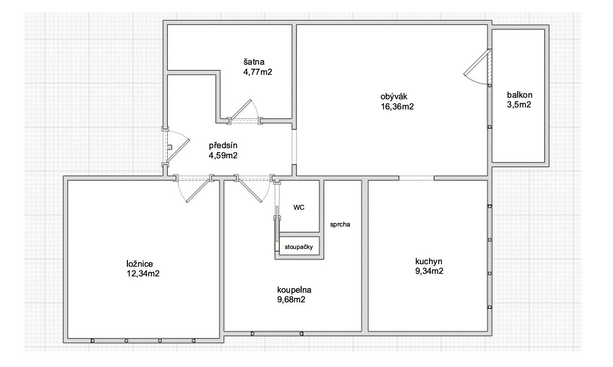 Prodej bytu 2+kk 59 m², České Budějovice – náhled fotky 20