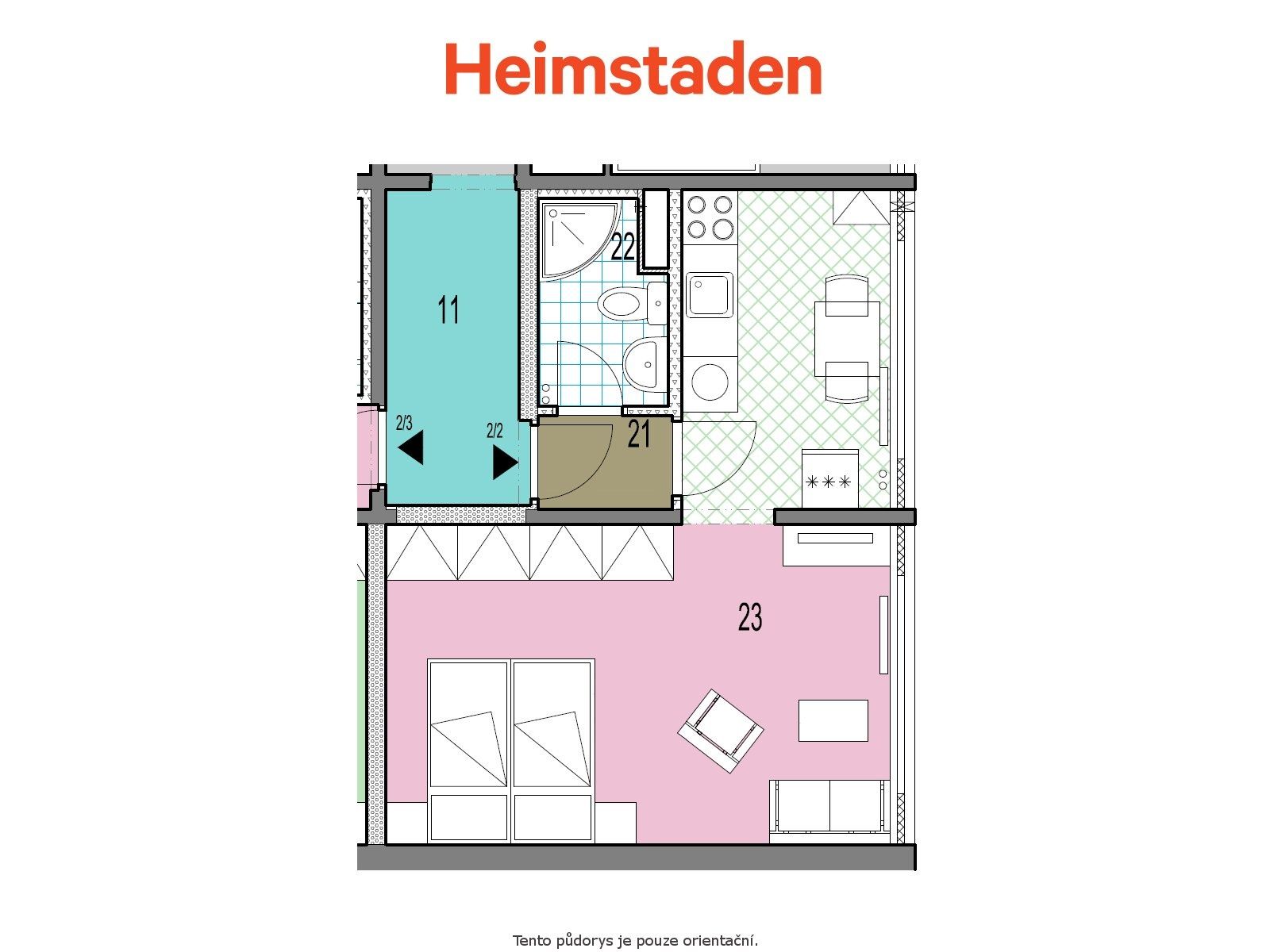 Pronájem bytu 1+kk 30 m², Karviná – náhled fotky 9
