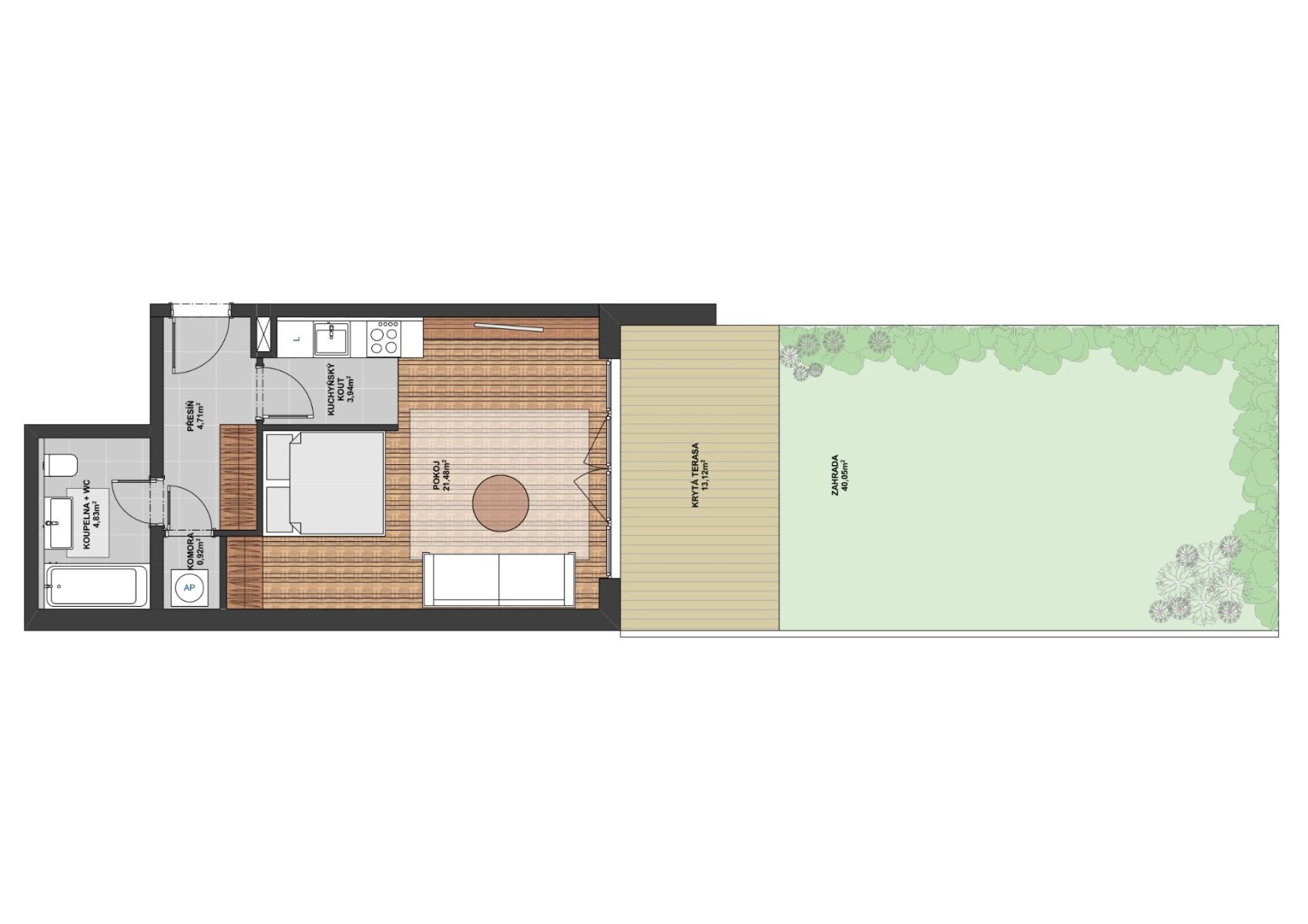 Prodej bytu 1+kk 36 m², Praha – náhled fotky 13