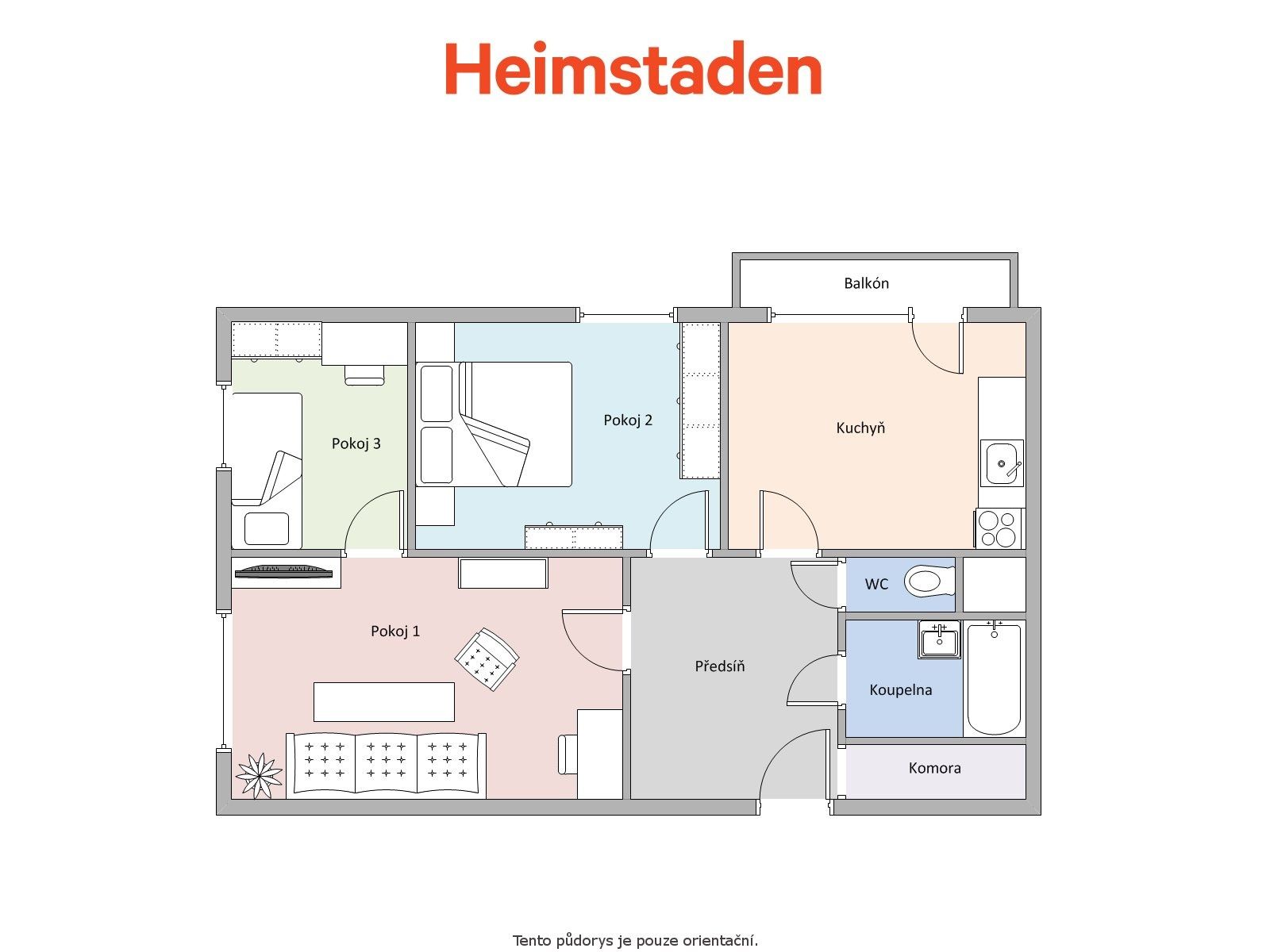 Pronájem bytu 3+1 67 m², Orlová – náhled fotky 12