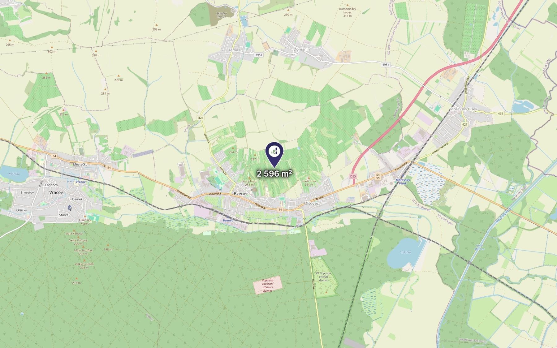 Prodej pozemku, Bzenec – náhled fotky 3