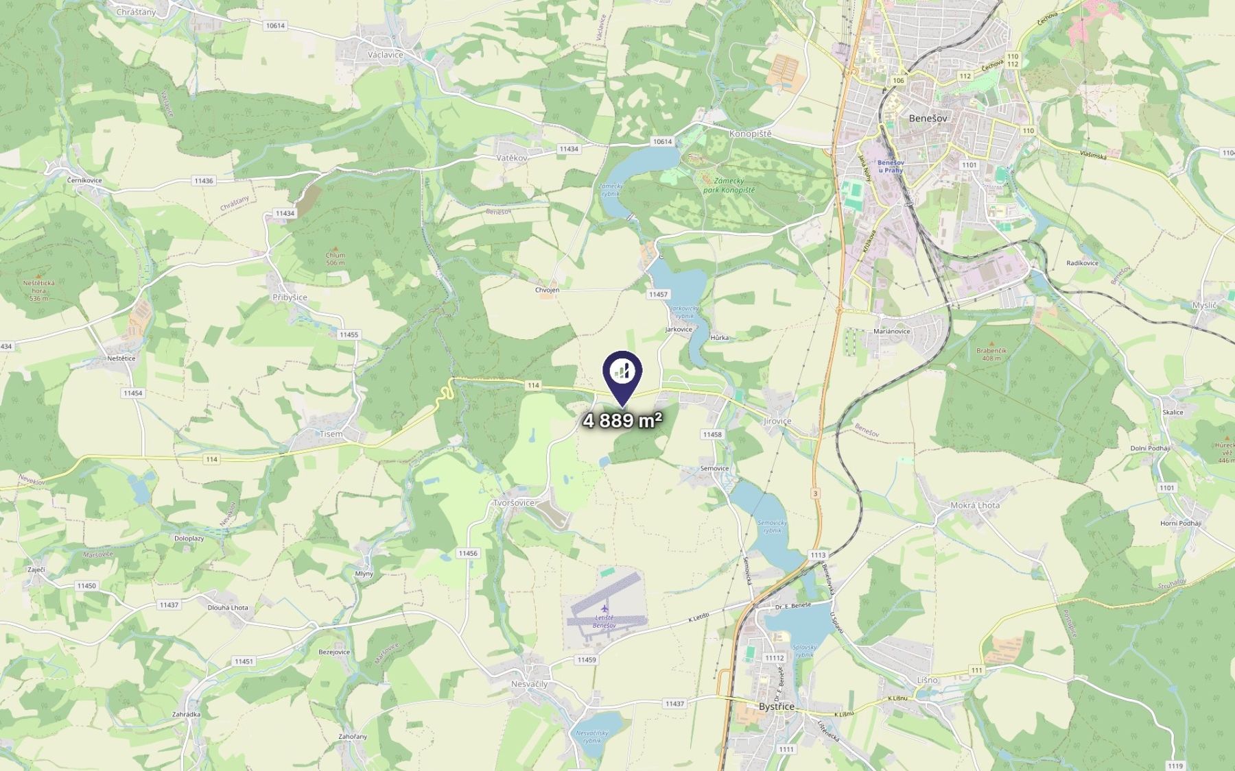 Prodej pozemku, Bystřice – náhled fotky 3