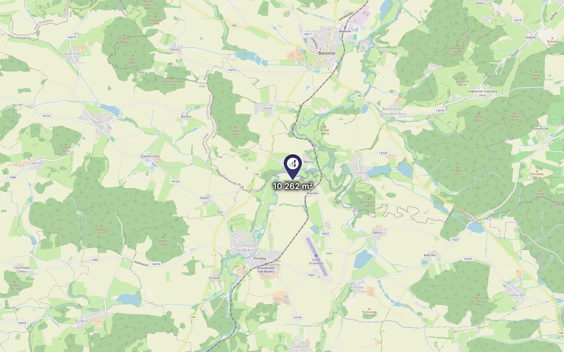Prodej pozemku, Strunkovice nad Blanicí – náhled fotky 3