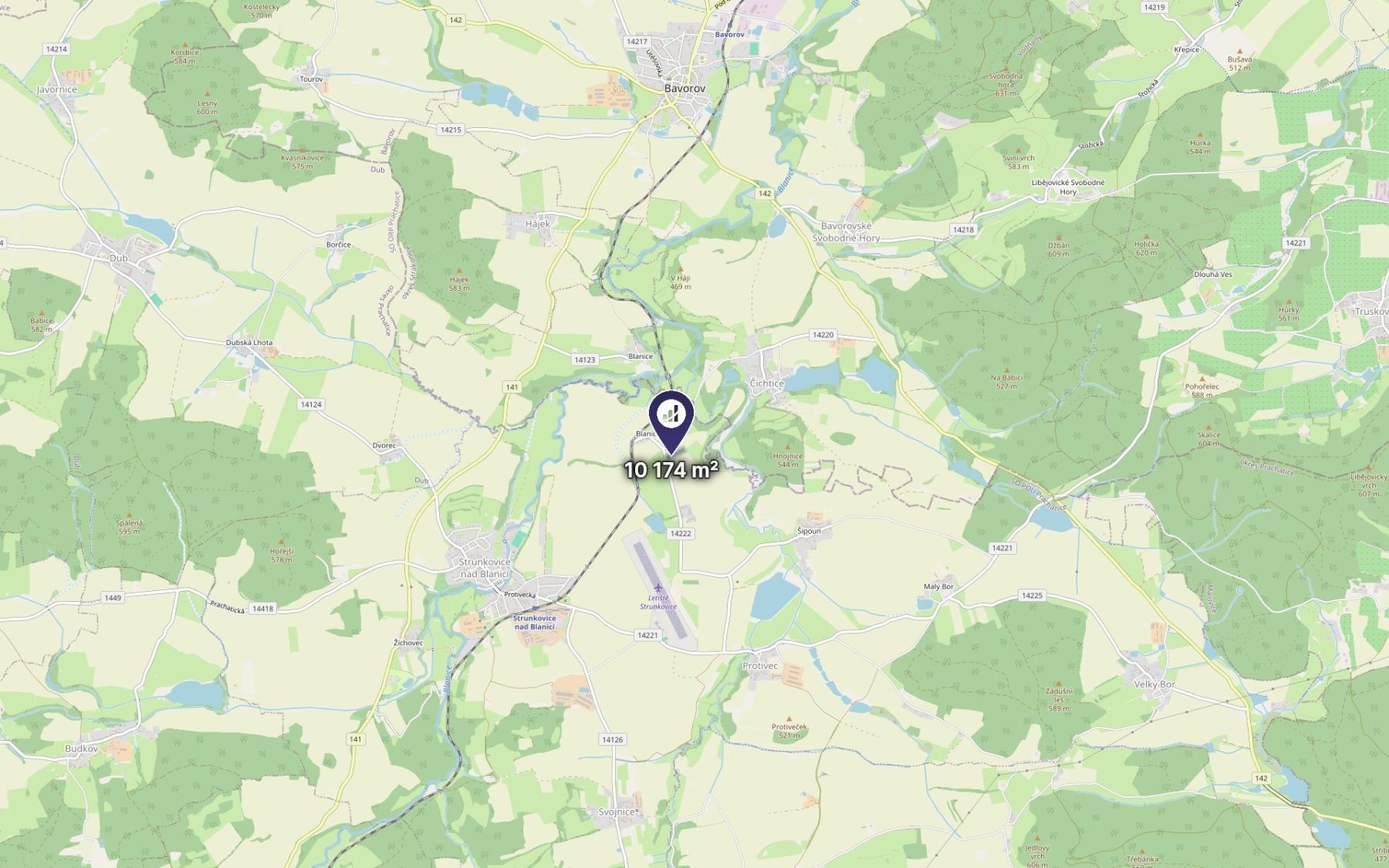 Prodej pozemku, Strunkovice nad Blanicí – náhled fotky 3