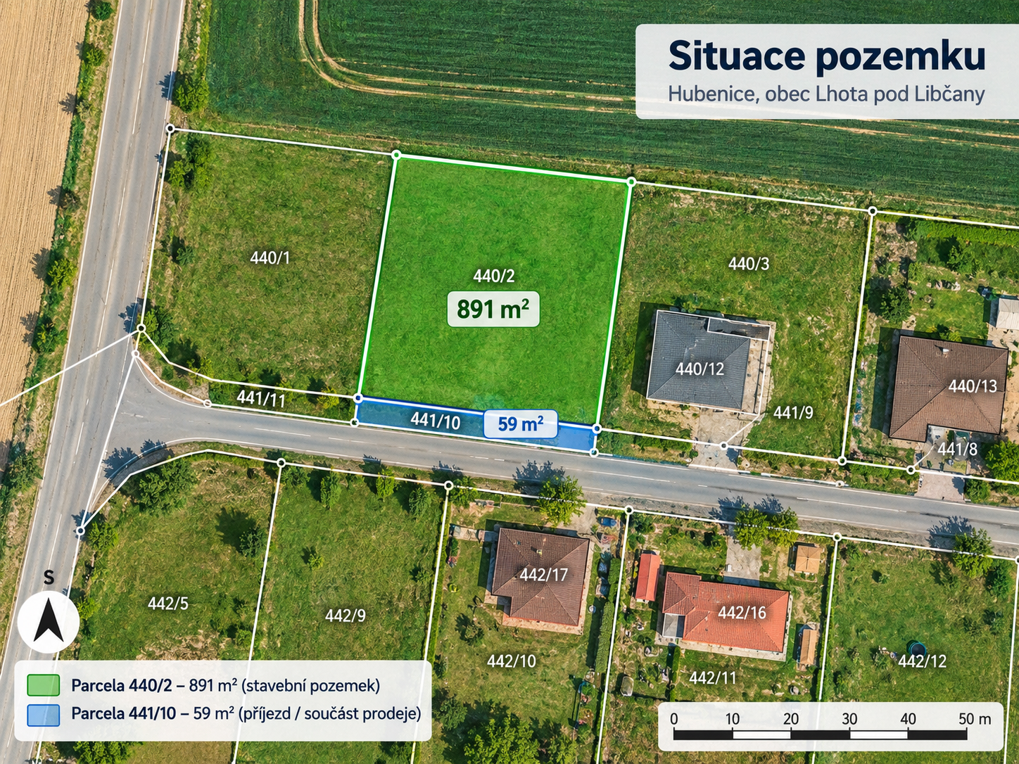 Prodej pozemku, Lhota pod Libčany – náhled fotky 4