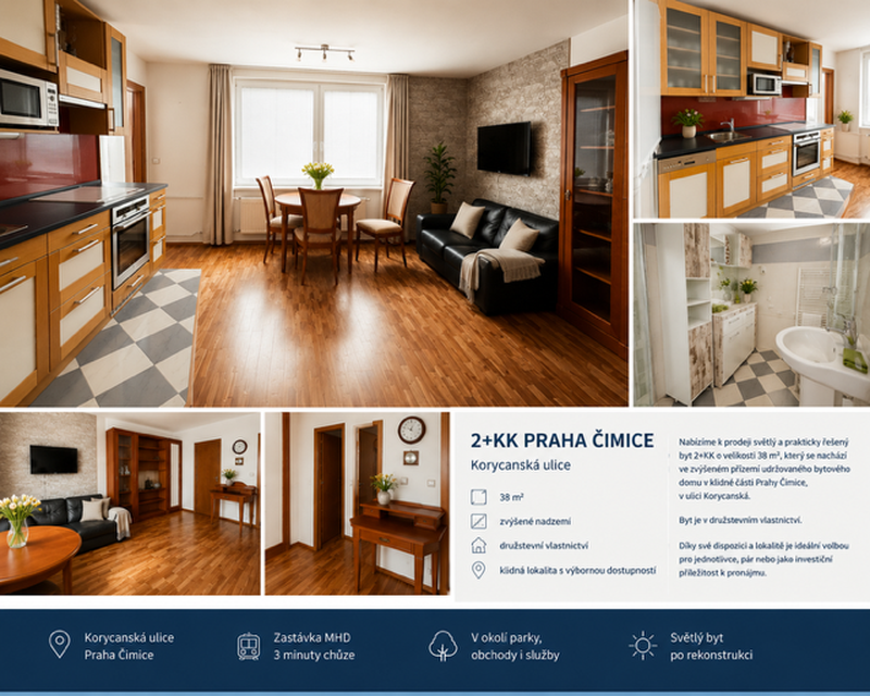 Prodej bytu 2+kk, 38 m², Praha