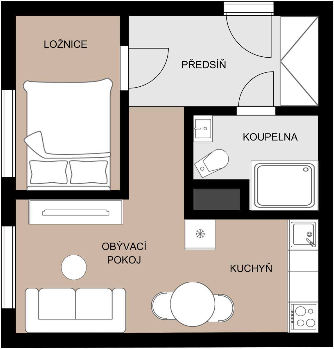 Prodej bytu 2+kk 34 m², Kladno – náhled fotky 18