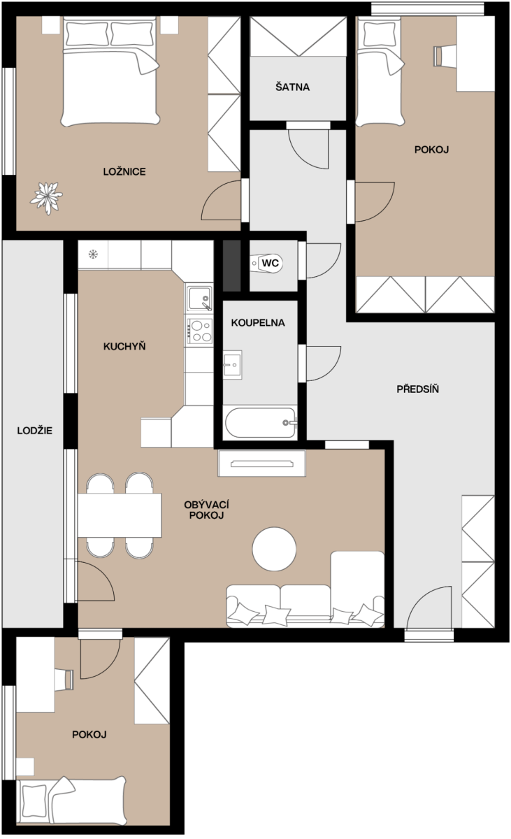 Prodej bytu 4+kk 89 m², Kladno – náhled fotky 18