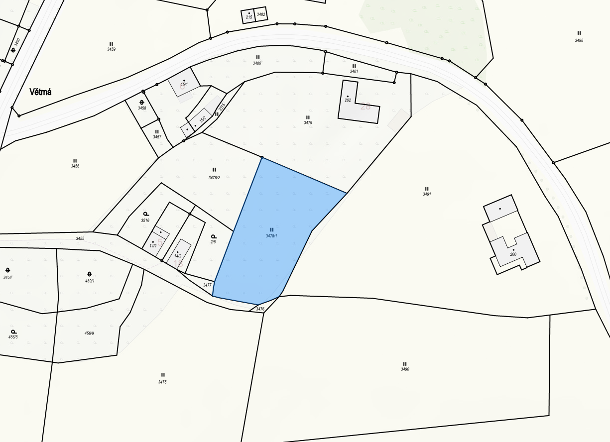 Prodej pozemku, Malšín – náhled fotky 2