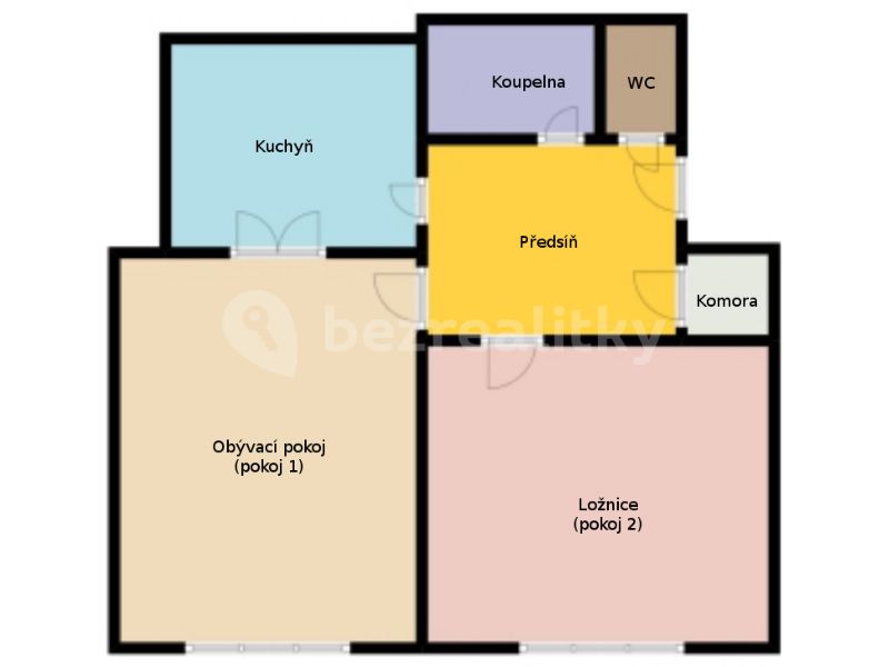 Pronájem bytu 2+1 54 m²