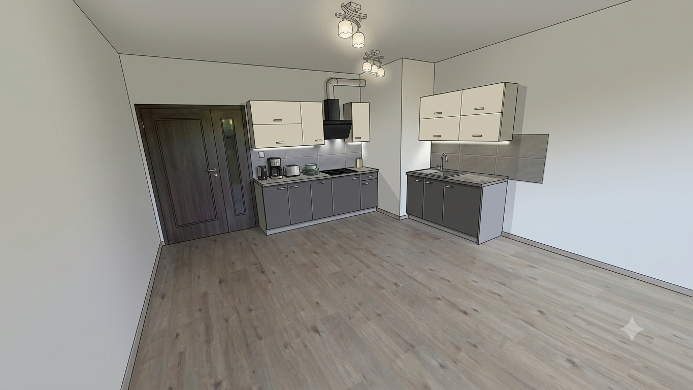 Pronájem bytu 2+kk 59 m² – pohled 2
