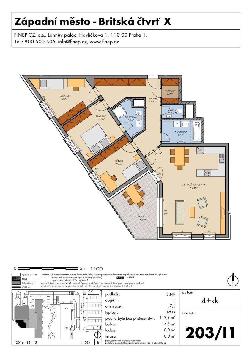 Byt 4+kk – Praha – pohled 3