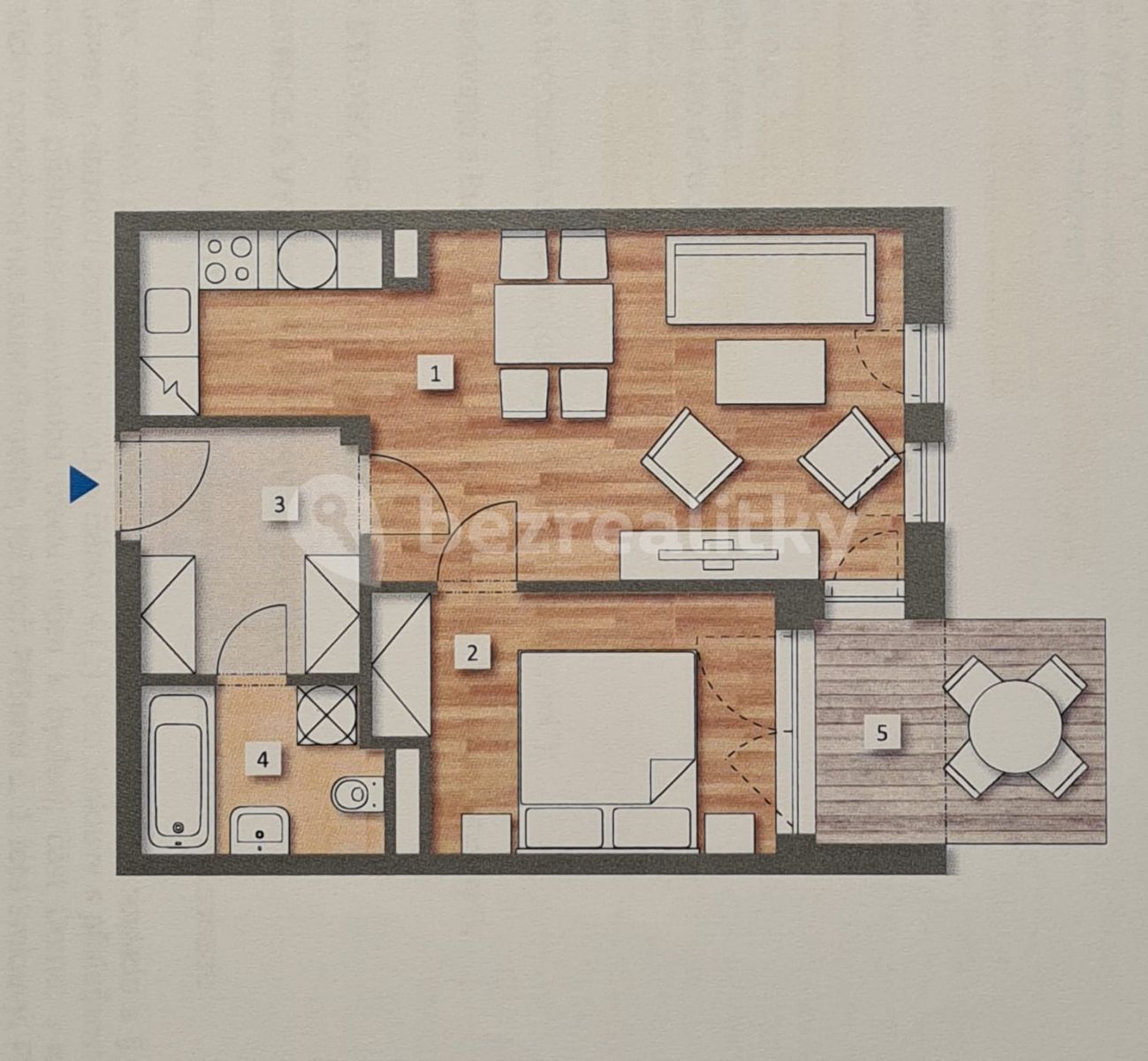 Pronájem bytu 2+kk 46 m² — photo 3