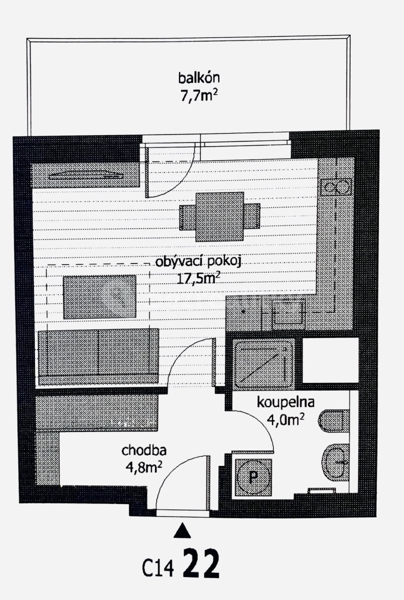 Pronájem bytu 1+kk 30 m² — photo 2