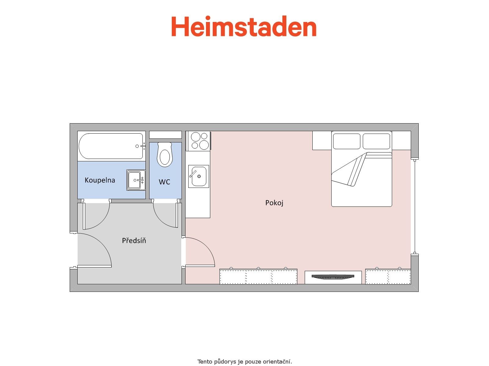 Pronájem bytu 1+kk 26 m², Orlová – náhled fotky 11