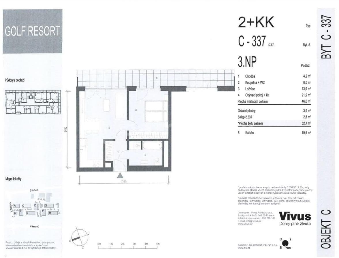 Pronájem bytu 2+kk 50 m² — photo 5