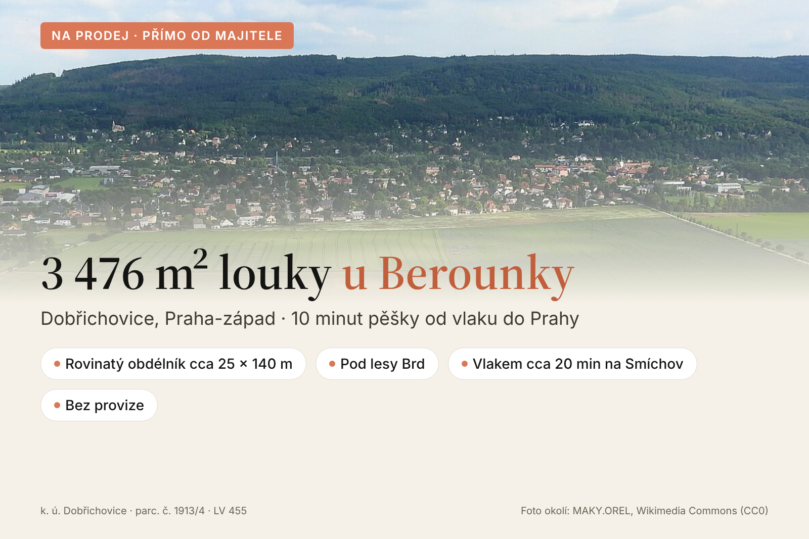 Prodej pozemku, Dobřichovice