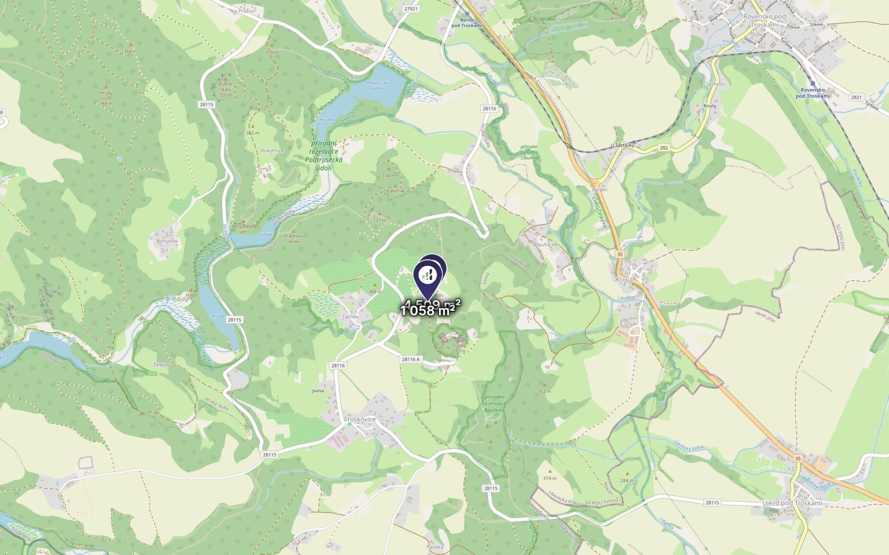 Prodej pozemku, Troskovice – náhled fotky 6
