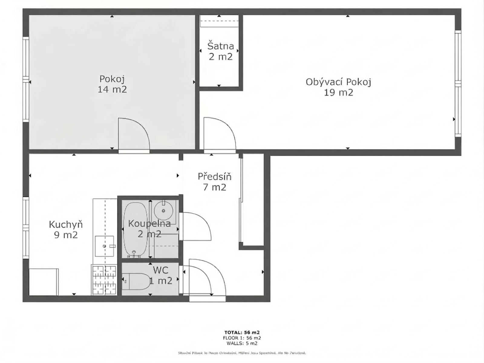 Pronájem bytu 2+1 55 m², Praha – náhled fotky 10